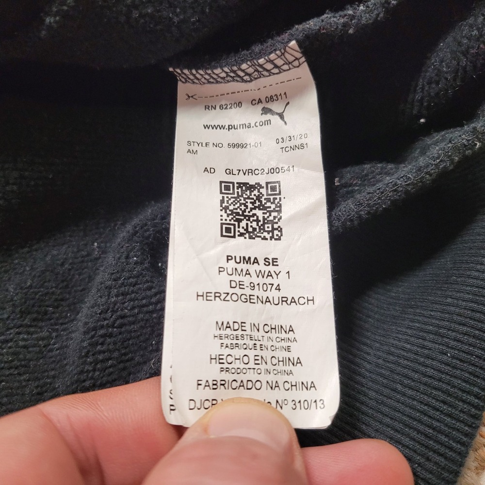 Puma‎ Japan Graphic Hoodie Mens Medium Black Snake Floral Tattoo Print Pullover - Picture 15 of 16